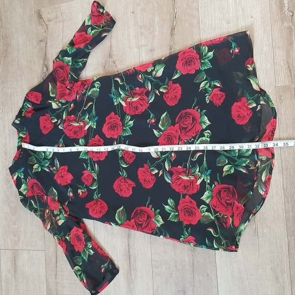 Rose Print Mini Dress - Picture 11 of 13